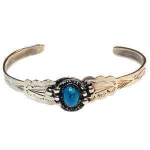 1930's Fred Harvey Era 925 Turquoise Cuff